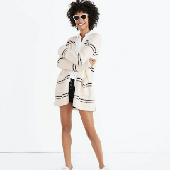 Madewell Sweaters - Madewell Striped Boucle Cardigan Sweater